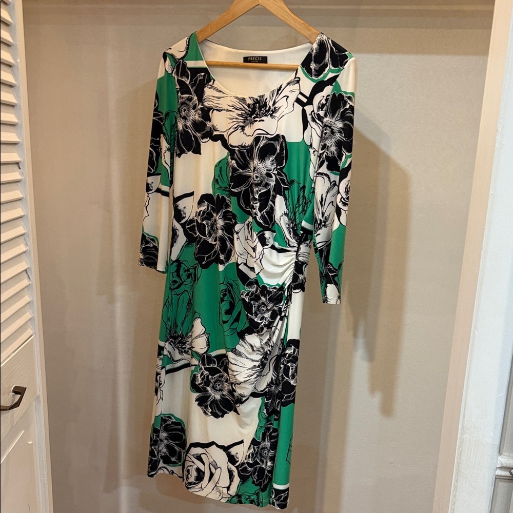 PRECIS Green and Black Floral Dress